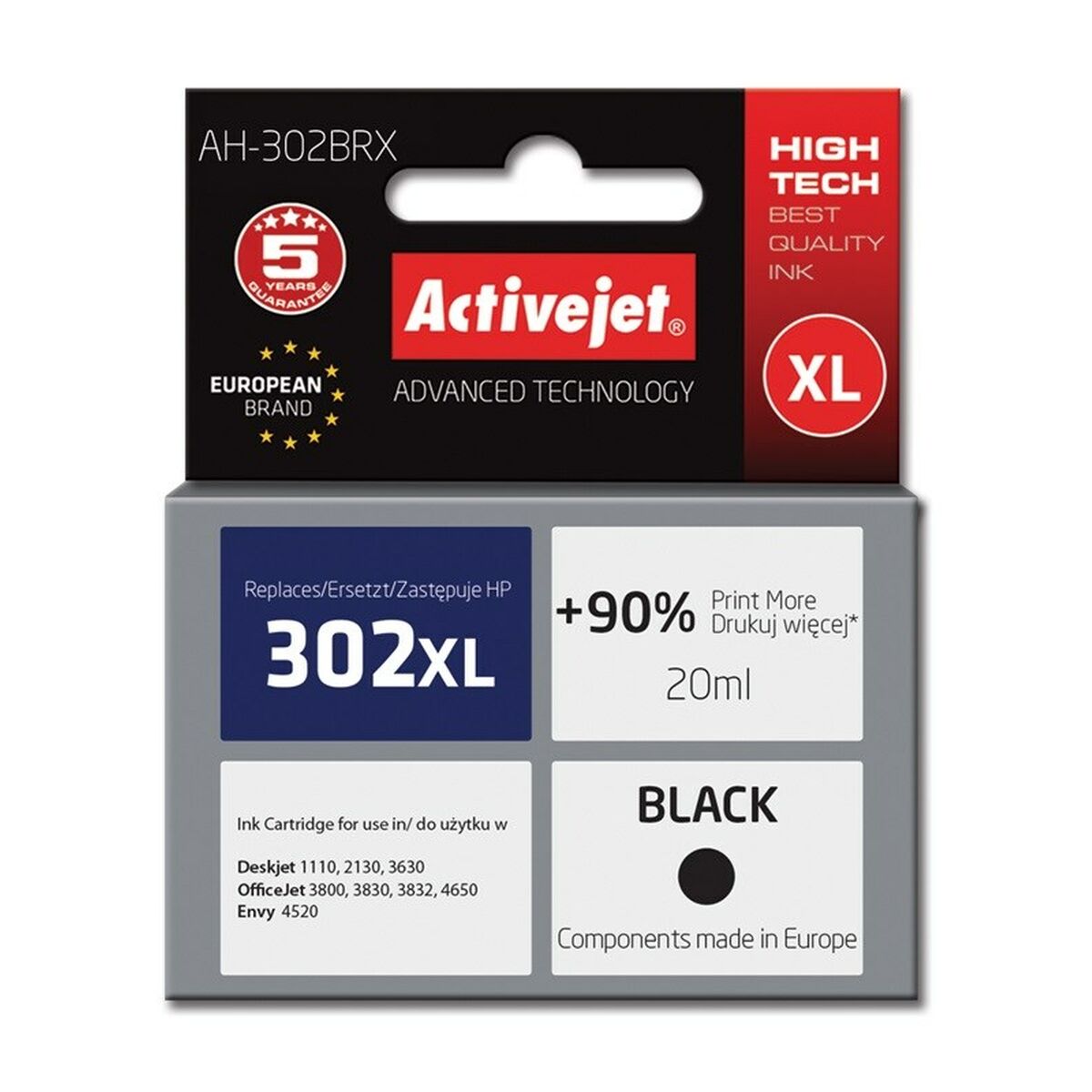 Original Ink Cartridge Activejet AH-302BRX Black