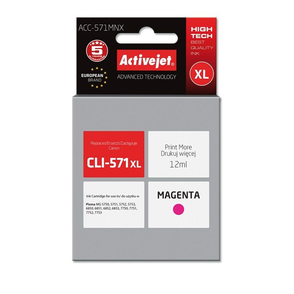 Original Ink Cartridge Activejet ACC-571MNX Magenta