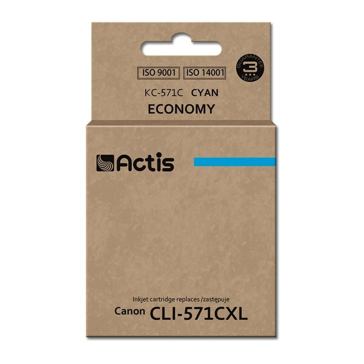 Original Ink Cartridge Actis KC-571C White Cyan