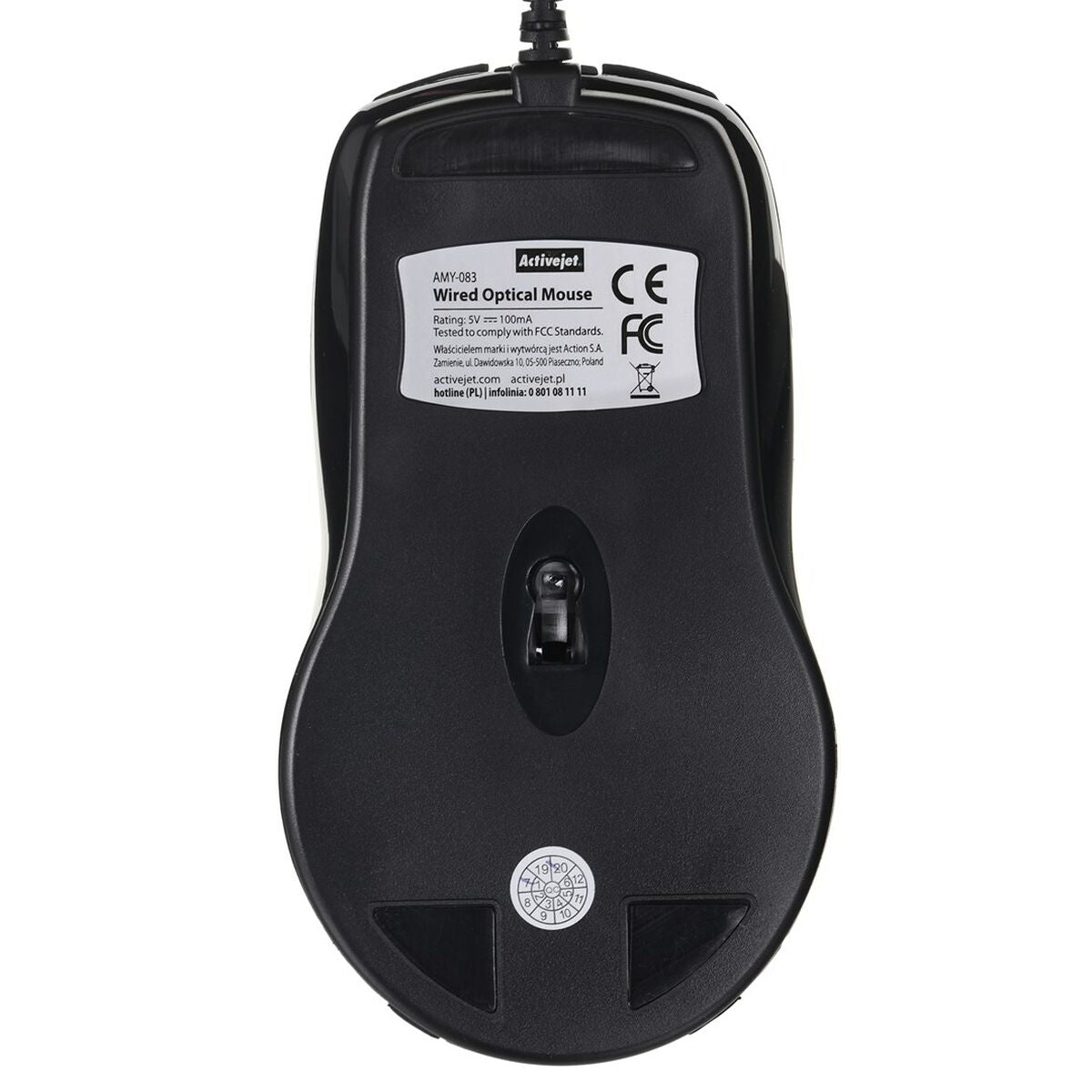 Optical mouse Activejet AMY-083 Black 1000 dpi