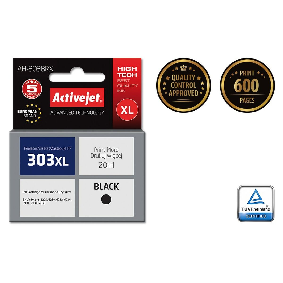 Original Ink Cartridge Activejet AH-303BRX Black