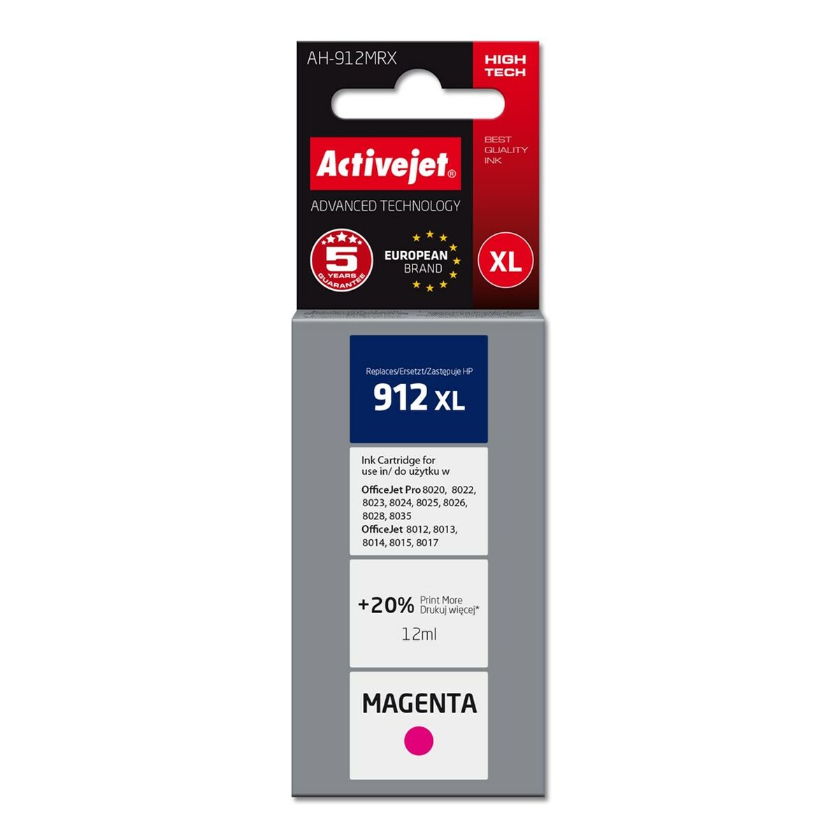 Original Ink Cartridge Activejet AH-912MRX Purple