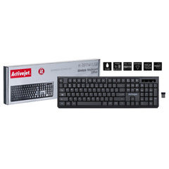 Keyboard Activejet K-3911W Black QWERTY