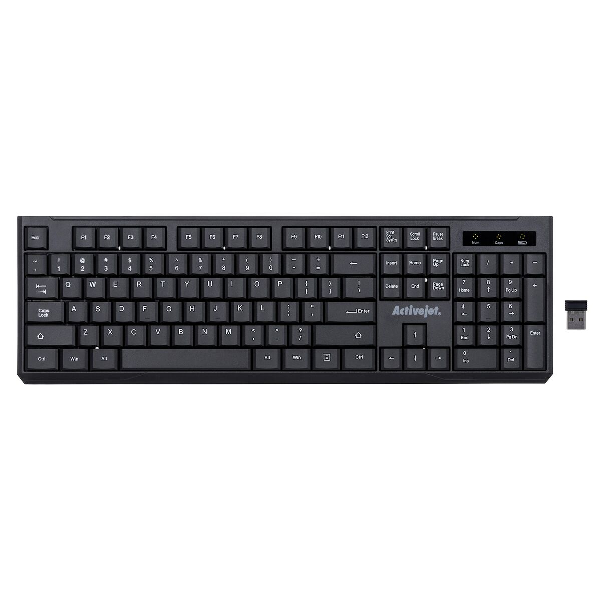 Keyboard Activejet K-3911W Black QWERTY