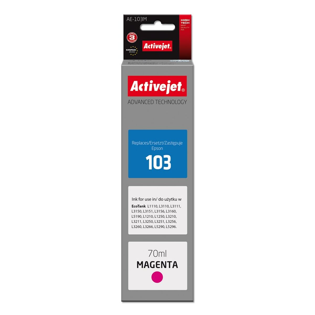 Original Ink Cartridge Activejet AE-103M Magenta