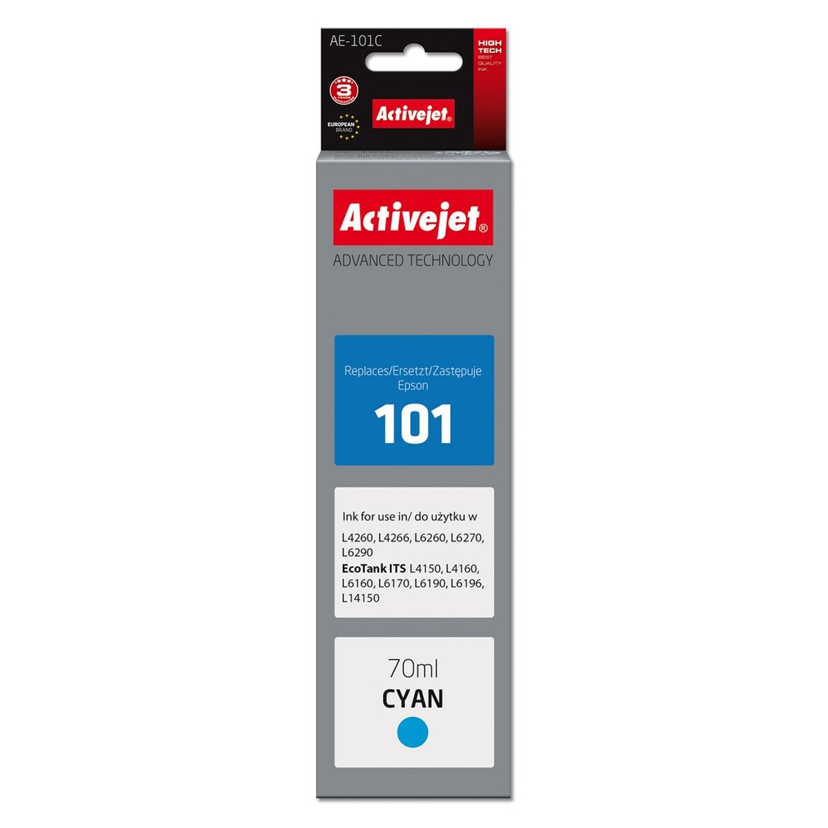 Original Ink Cartridge Activejet AAE-101C Cyan