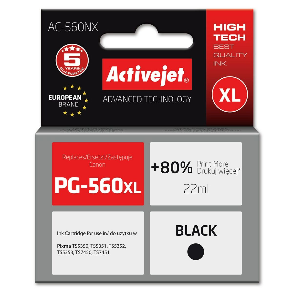 Compatible Ink Cartridge Activejet AC-560NX Black