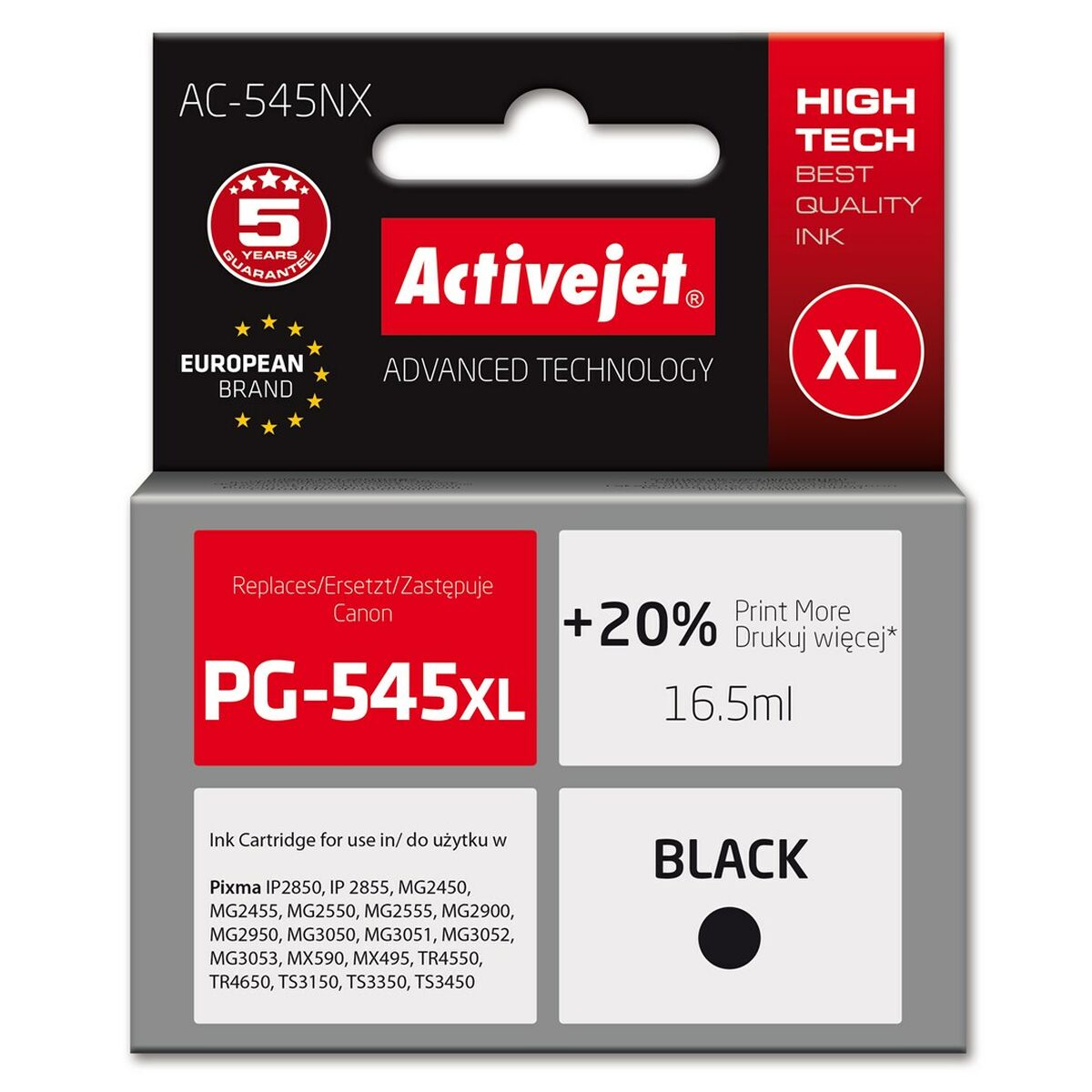 Original Ink Cartridge Activejet AC-545NX Black