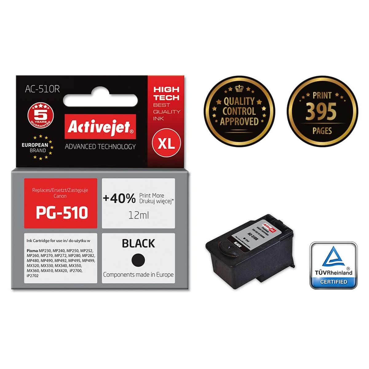 Original Ink Cartridge Activejet AC-510R Black