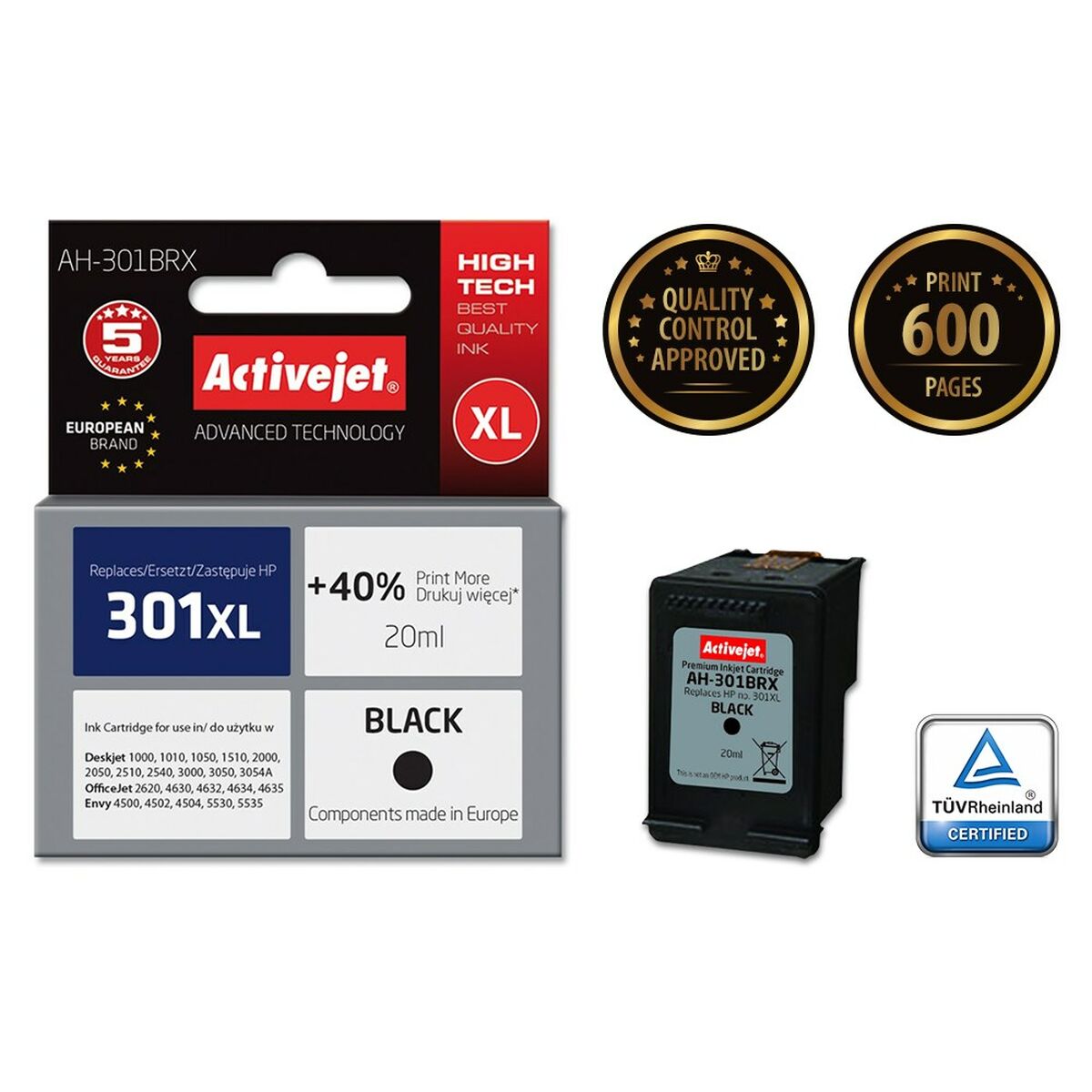 Original Ink Cartridge Activejet AH-301BRX Black