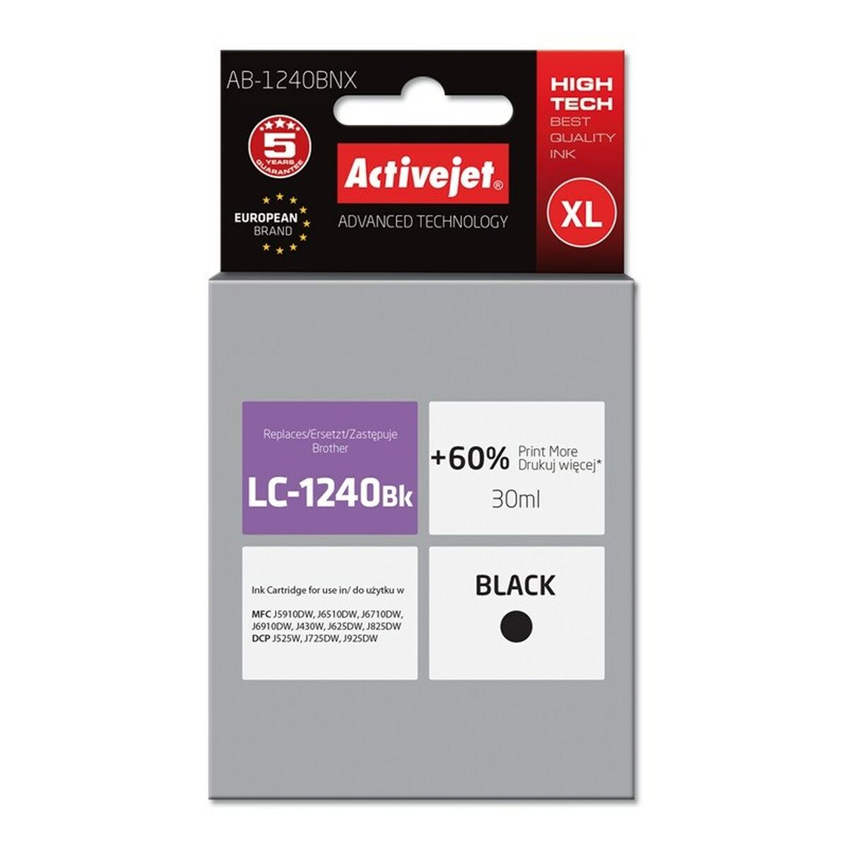 Original Ink Cartridge Activejet AB-1240BNX Black