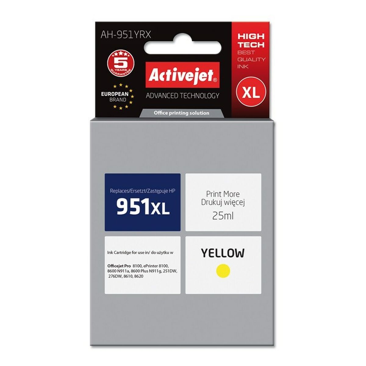 Original Ink Cartridge Activejet AH-951YRX Yellow