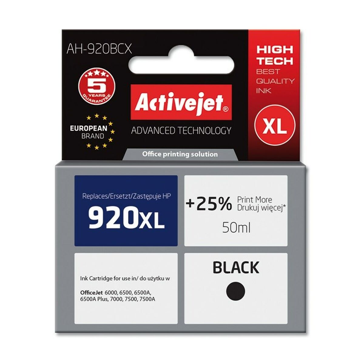 Original Ink Cartridge Activejet AH-920BCX Black