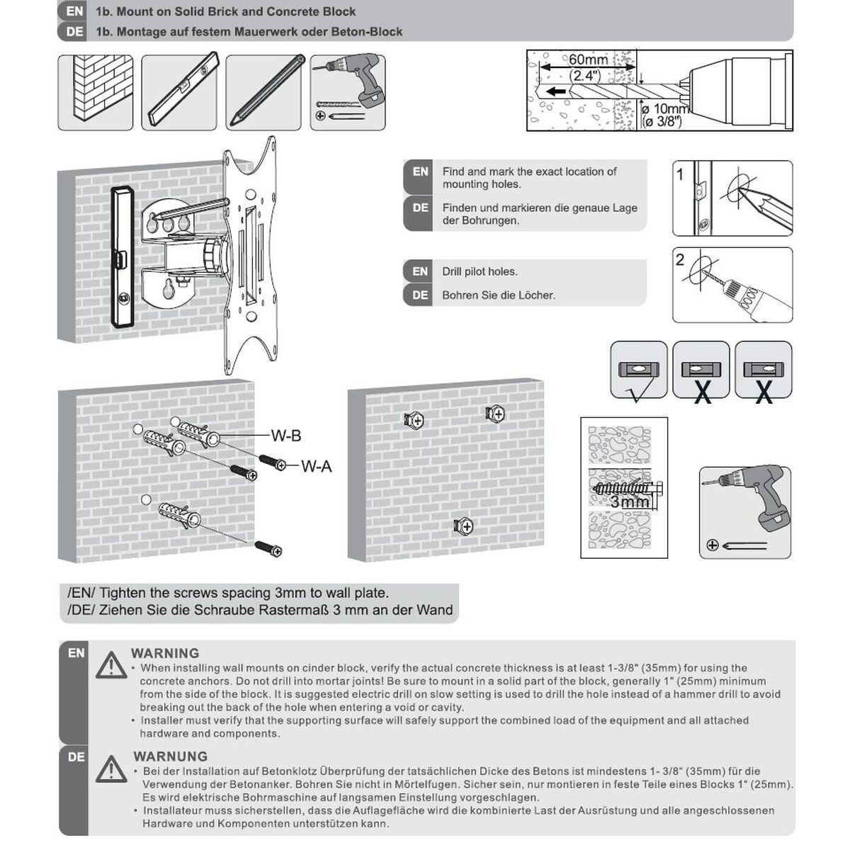 Screen Table Support MacLean MC-501B 23" 42"