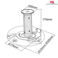 Ceiling Mount for Projectors MacLean MC-515 80 - 170 mm