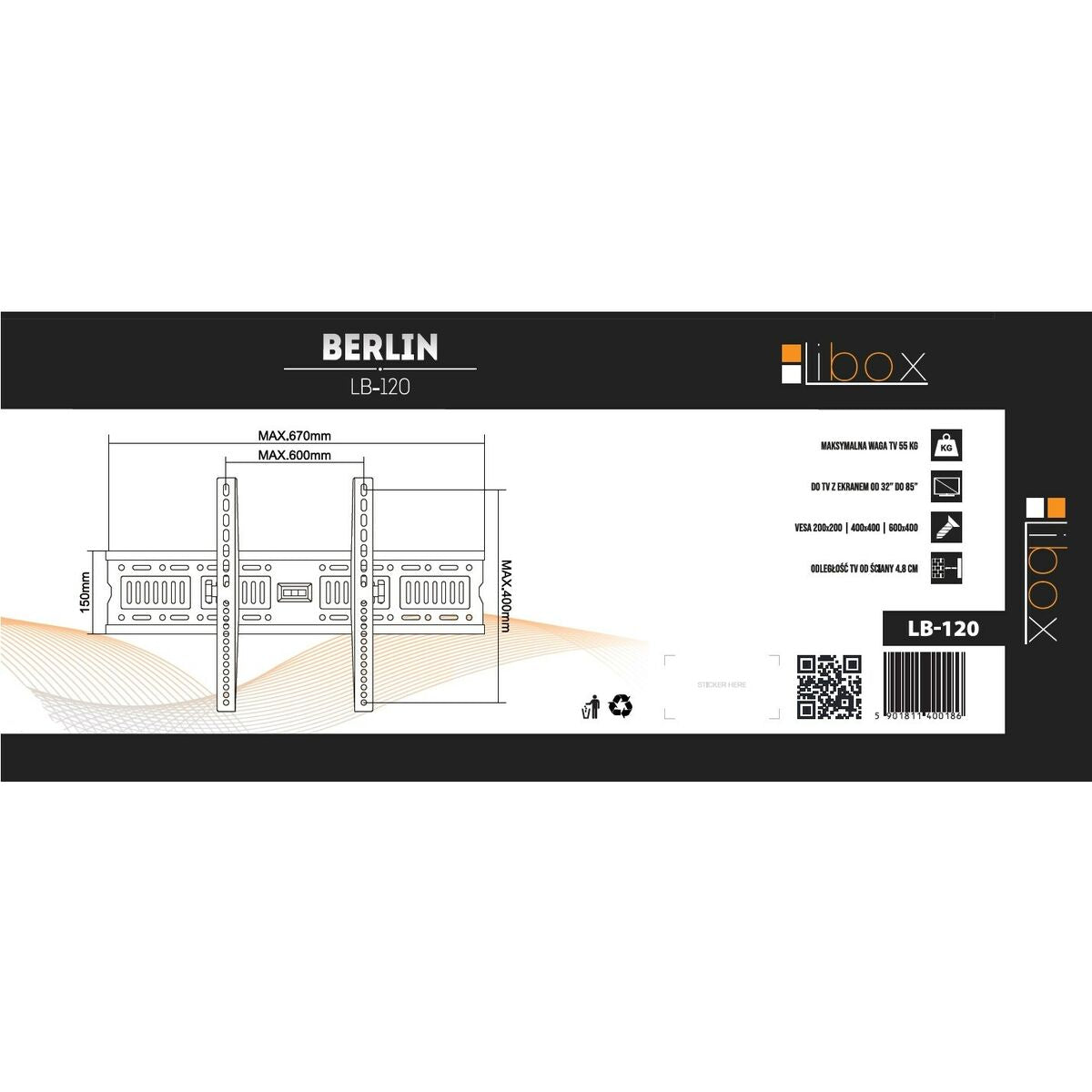 TV Mount Libox LB-120 32" 85" 55 kg