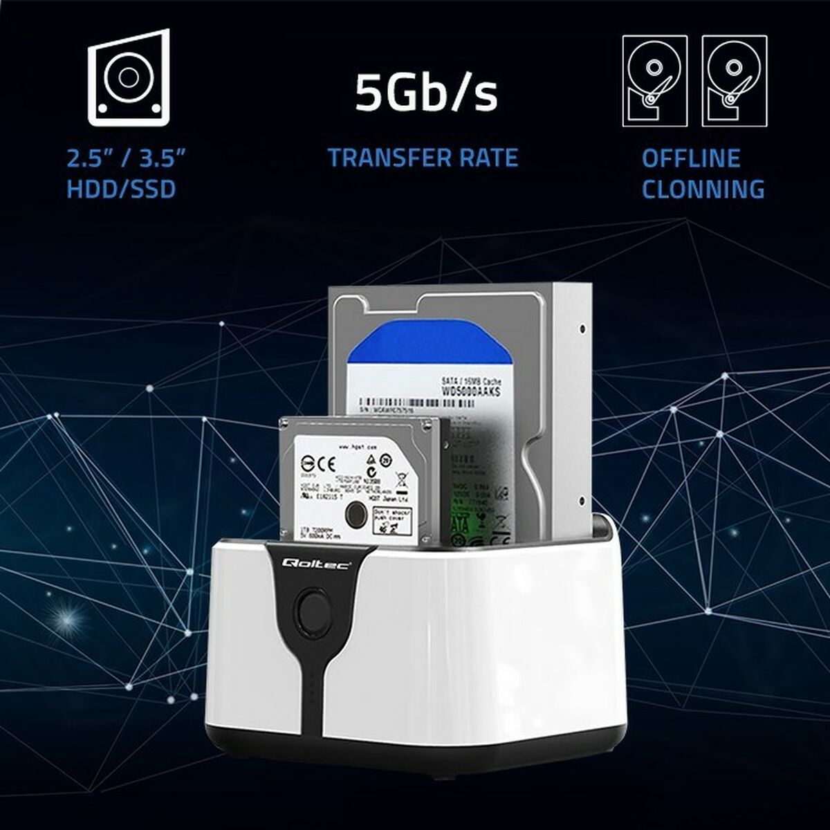 Charging base Qoltec 50309