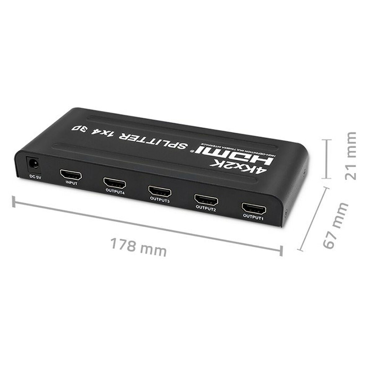 HDMI switch Qoltec 51798 Black