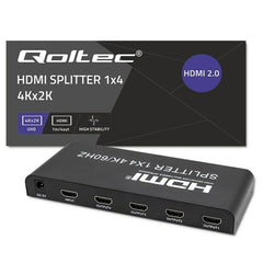 HDMI switch Qoltec 51799 Black