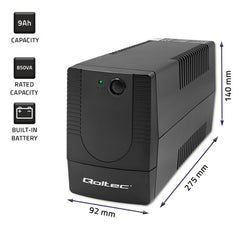 Uninterruptible Power Supply System Interactive UPS Qoltec 53773 480 W