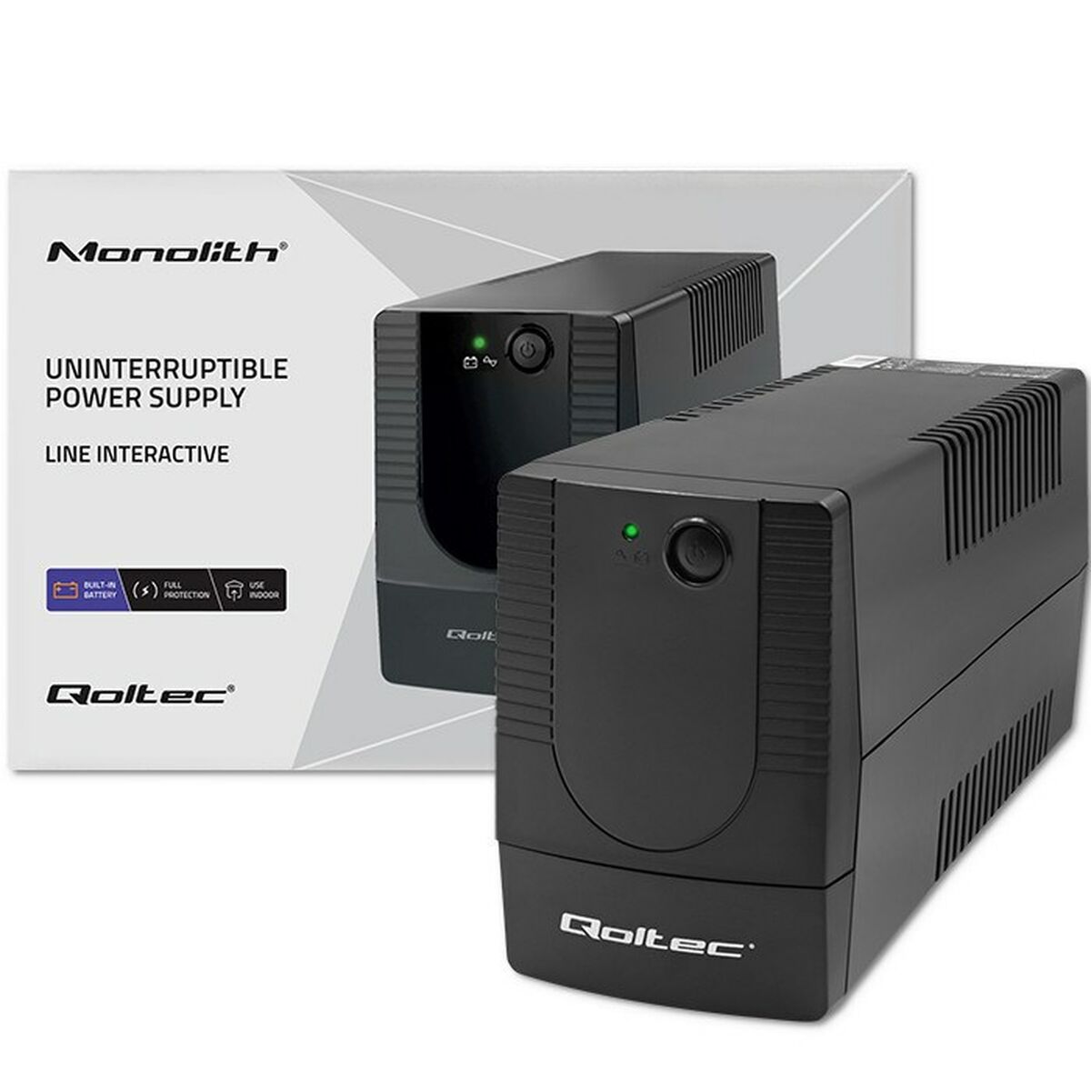 Uninterruptible Power Supply System Interactive UPS Qoltec 53773 480 W