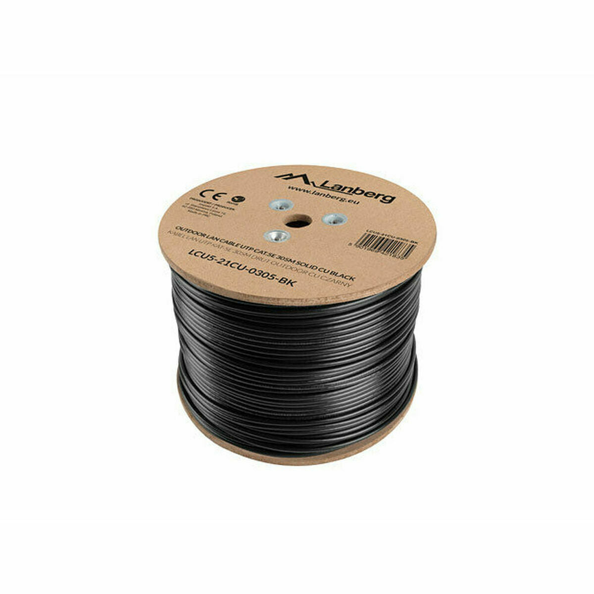 UTP Category 5e Rigid Network Cable Lanberg LCU5-21CU-0305-BK Black 305 m