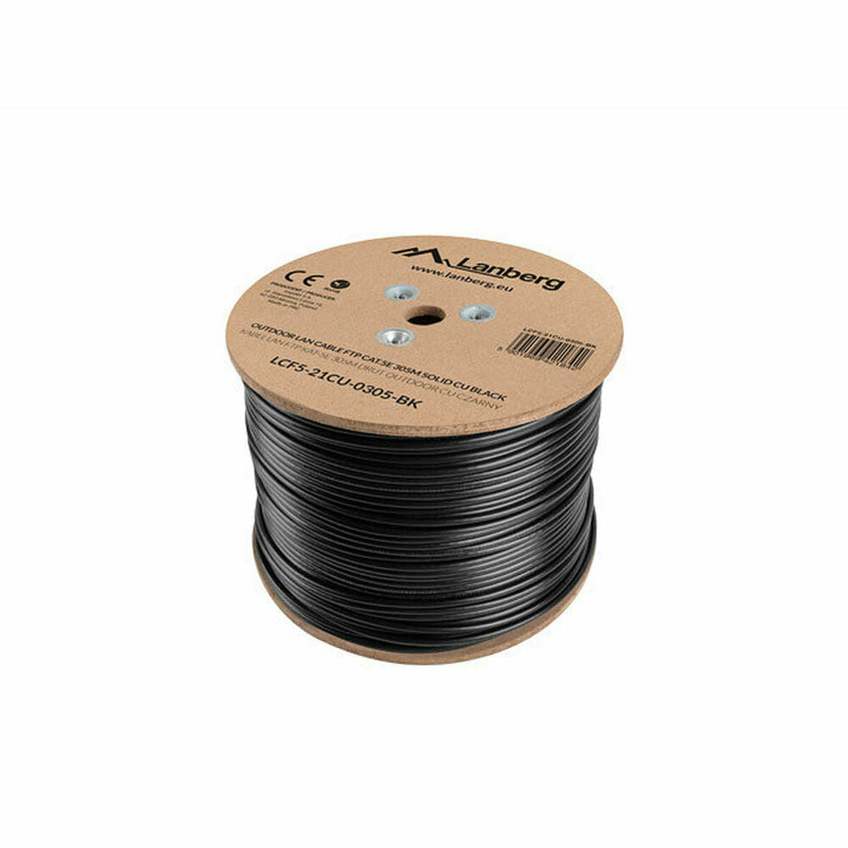 FTP Category 5e Rigid Network Cable Lanberg LCF5-21CU-0305-BK Black 305 m