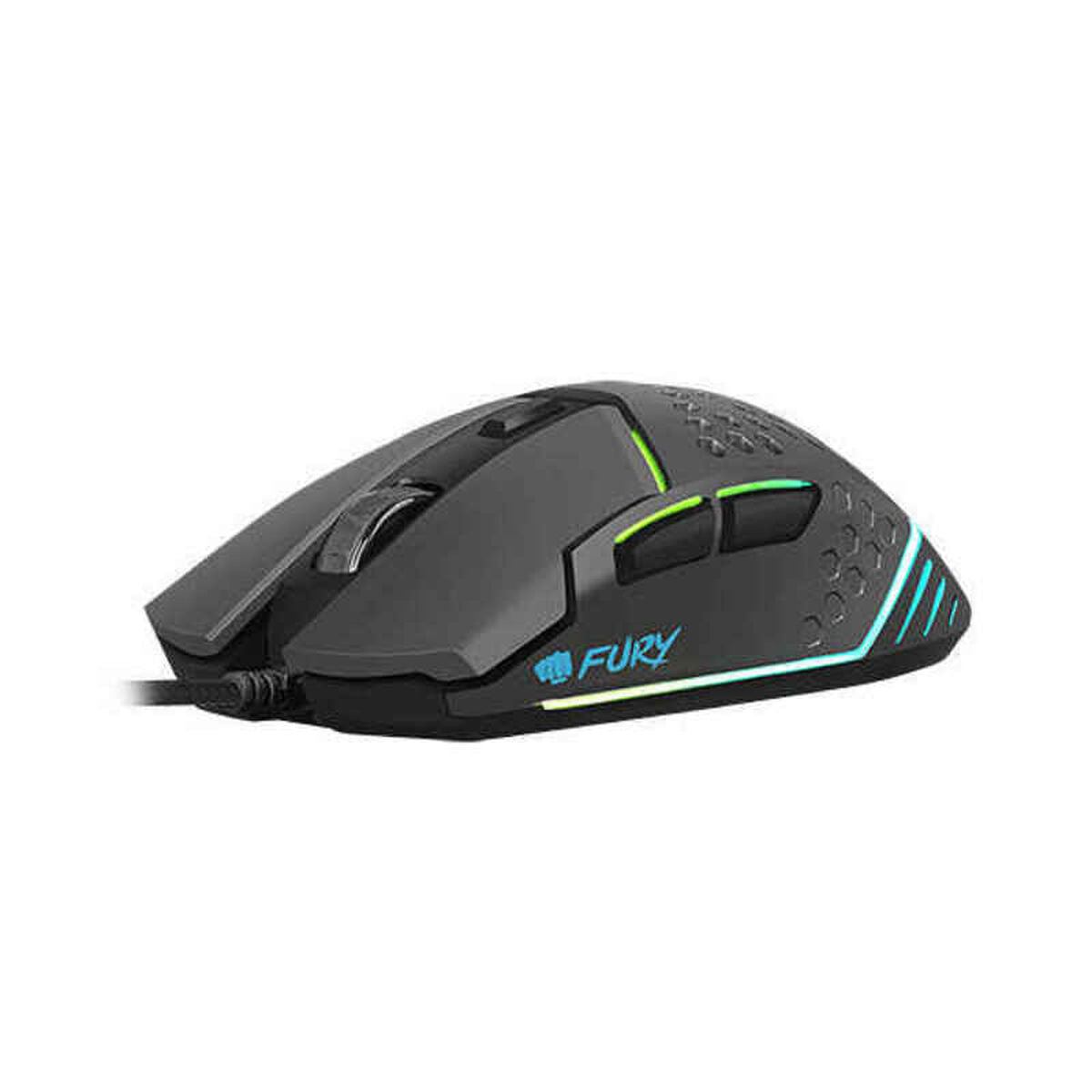 Gaming Mouse Fury NFU-1654 RGB 6400 DPI Black 6400 dpi