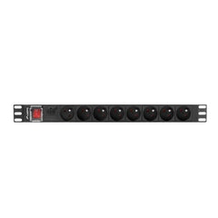 Schuko 19" 6 Way Multi-socket Adapter Lanberg PDU-06E-0200-BK (2 m)