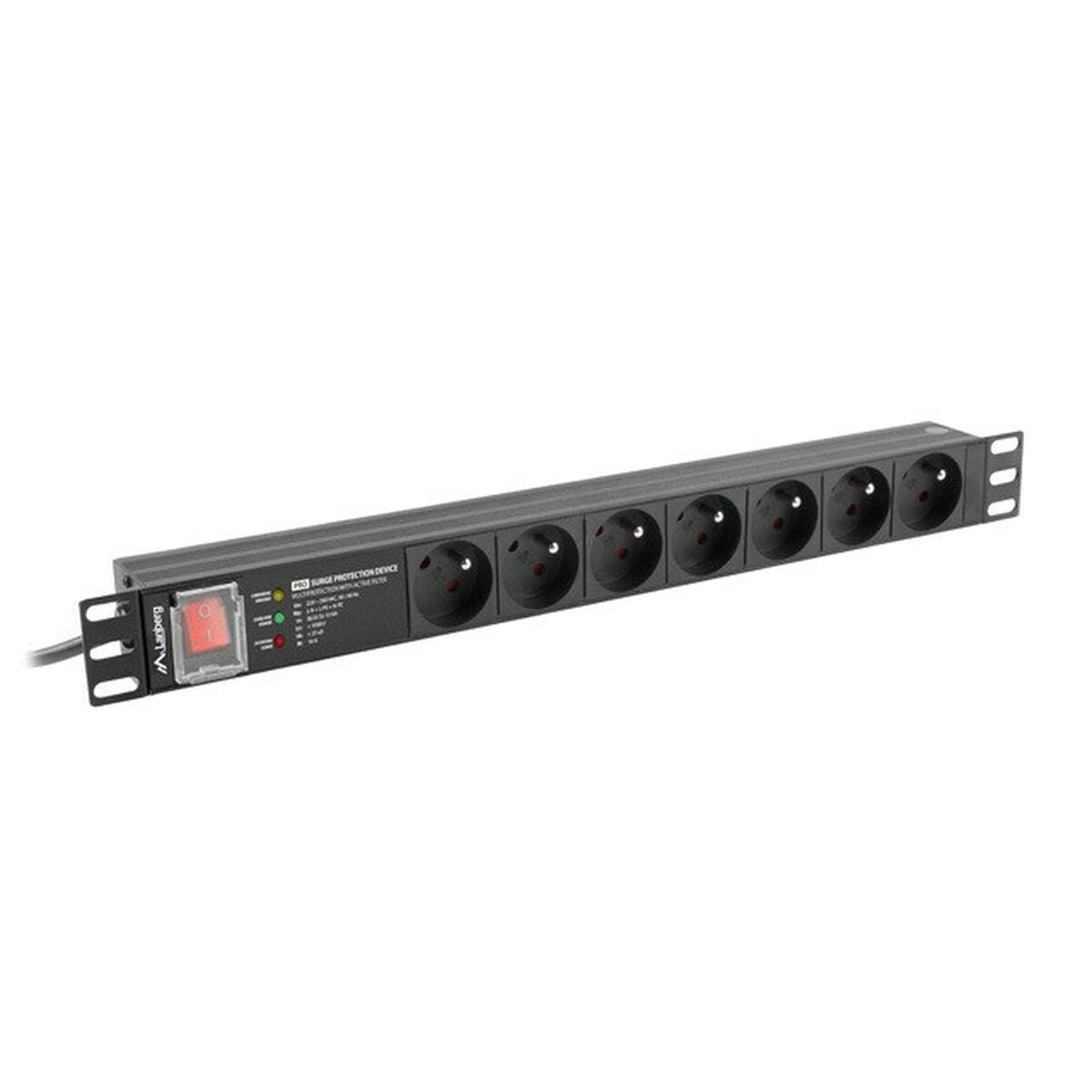 Wall-mounted Rack Cabinet Lanberg PDU-PRO-07E-0200-BK