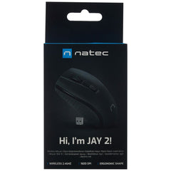 Mouse Natec JAY 2 Black Wireless 1600 dpi