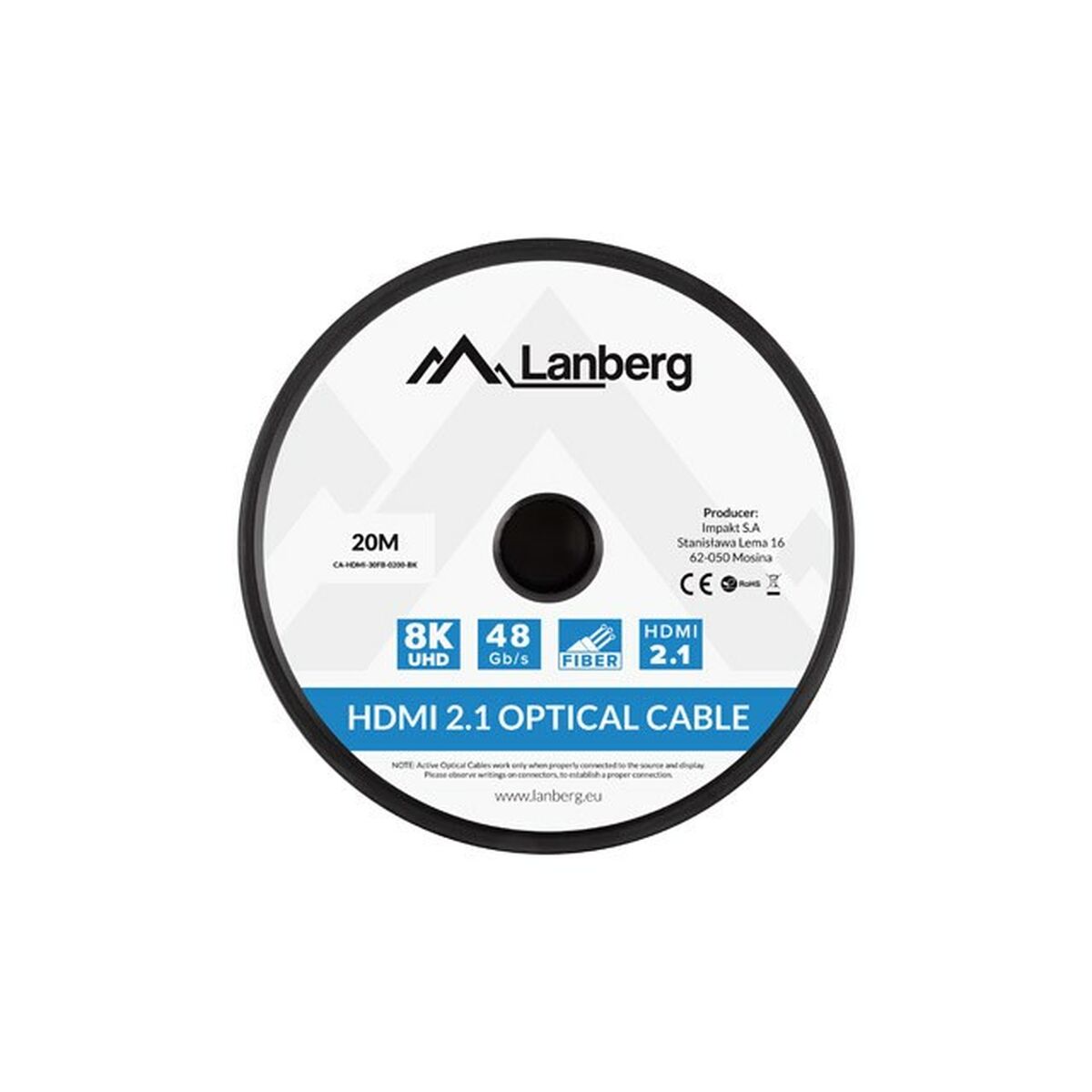 HDMI Cable Lanberg CA-HDMI-30FB-0200-BK