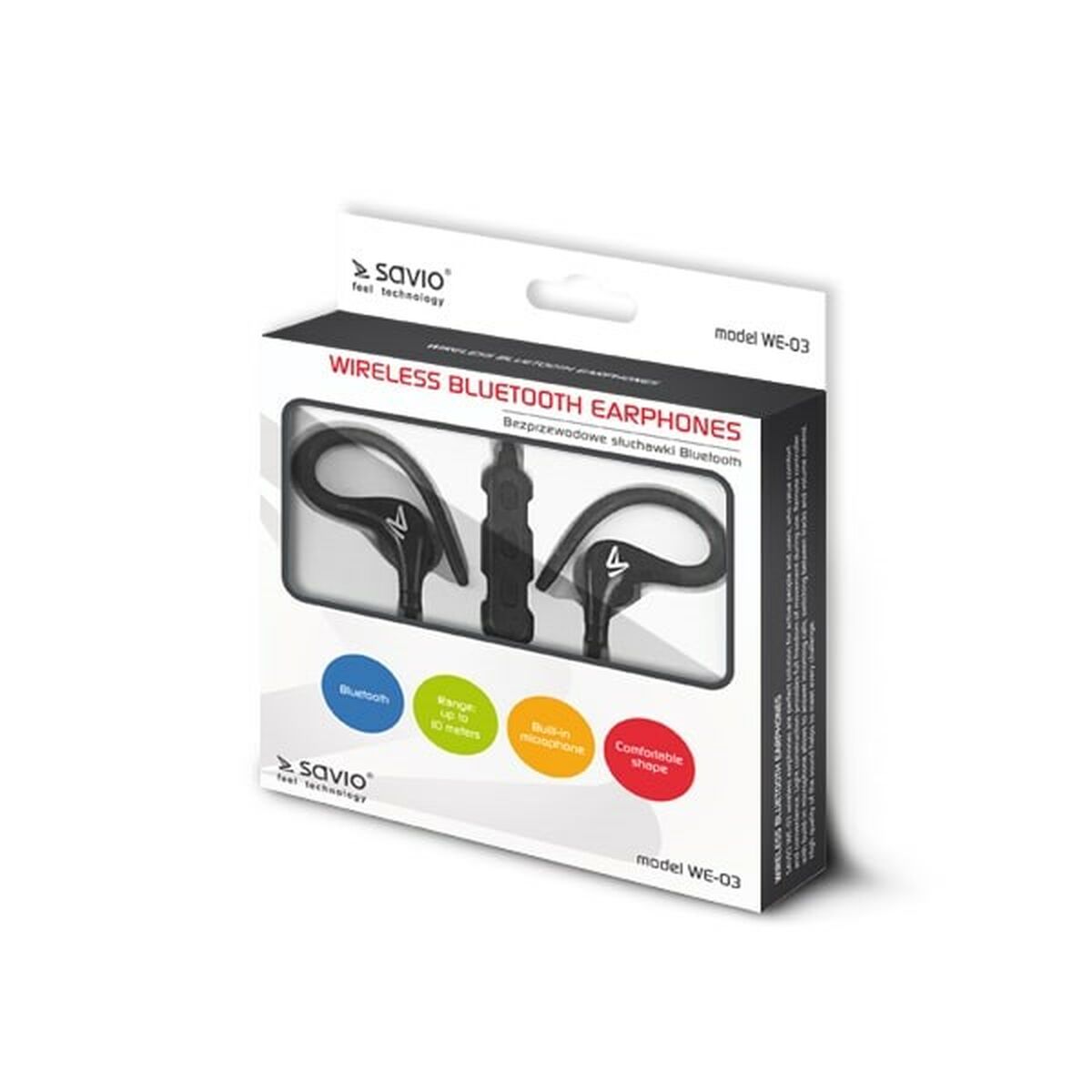 Sport Bluetooth Headset Savio WE-03 Black