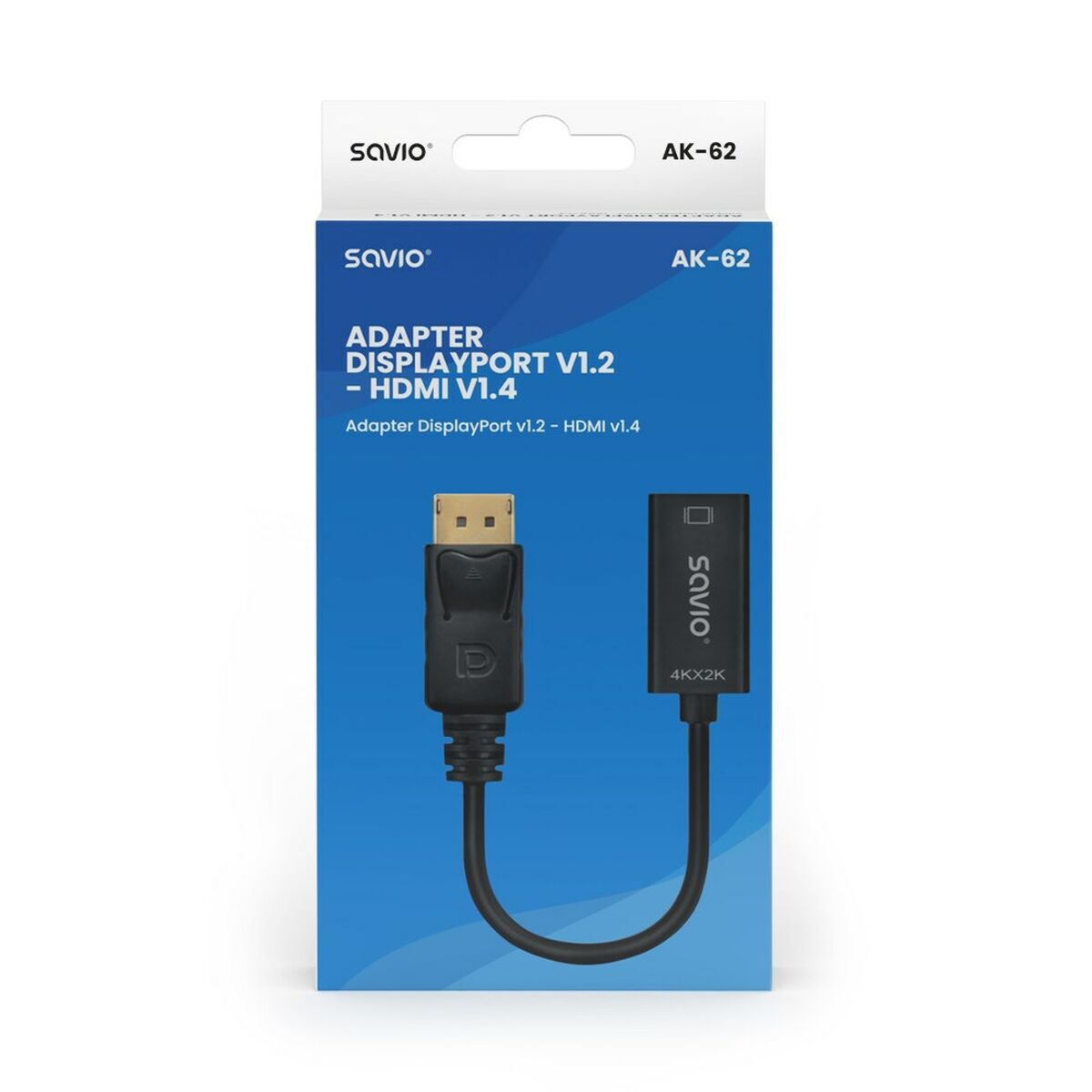 DisplayPort to HDMI Adapter Savio AK-62 20 cm