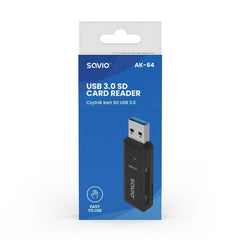 External Card Reader Savio AK-64 Black