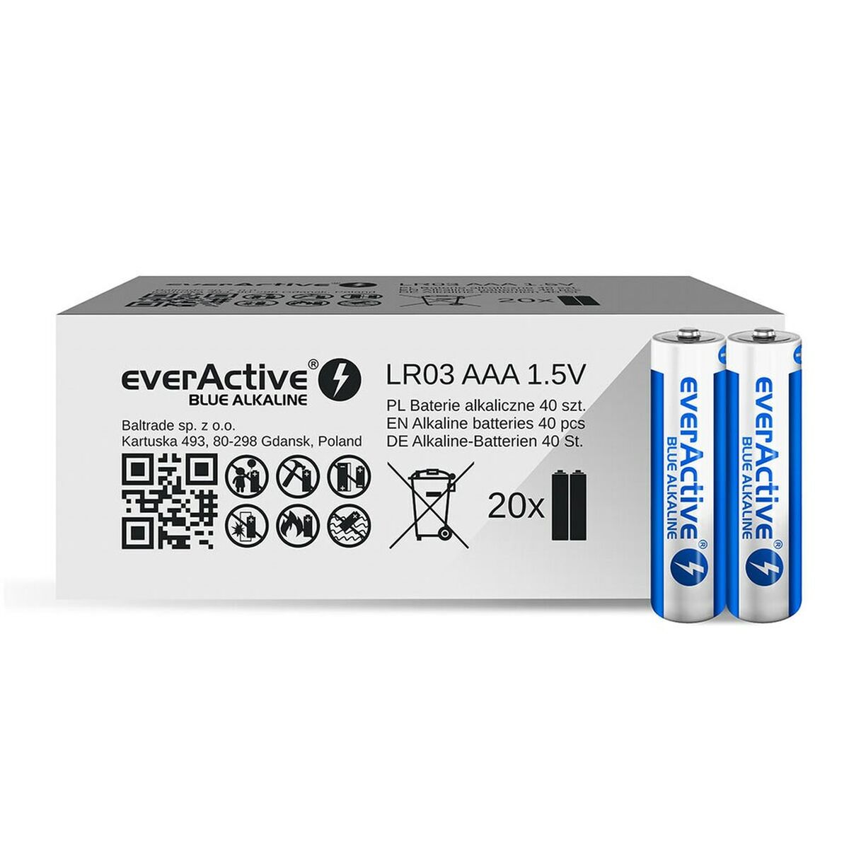 Batteries EverActive LR03 1,5 V AAA