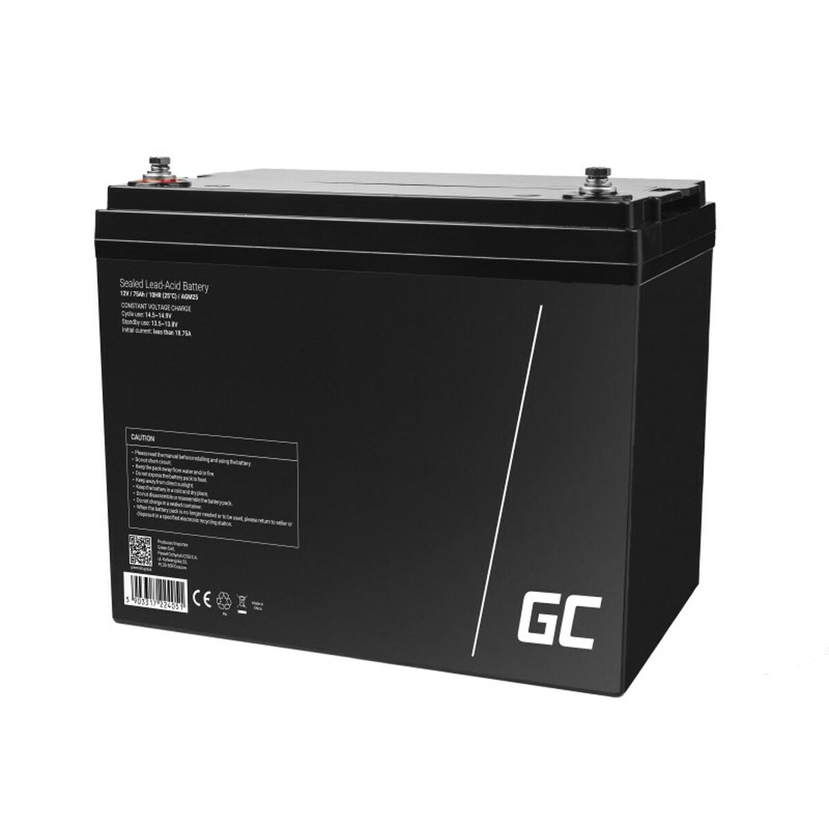 Battery for Uninterruptible Power Supply System UPS Green Cell AGM25 75 Ah 12 V