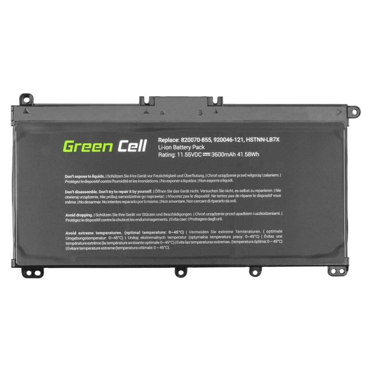 Laptop Battery Green Cell HP145 Black 3600 mAh