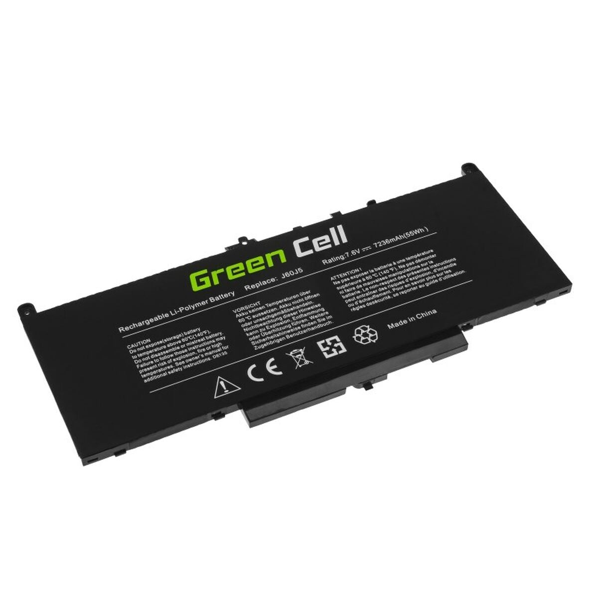 Laptop Battery Green Cell DE135 Black