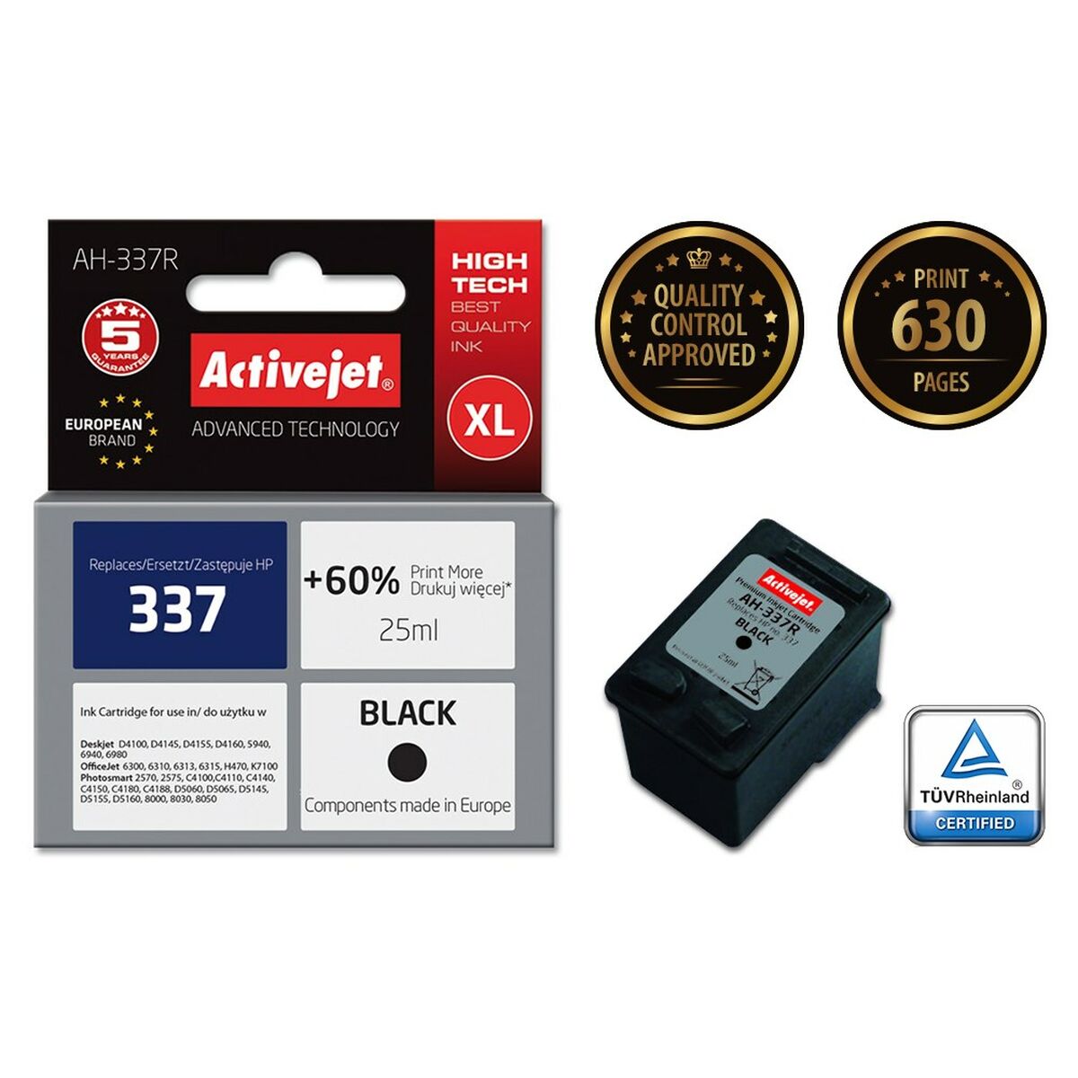 Original Ink Cartridge Activejet AH-337R Black