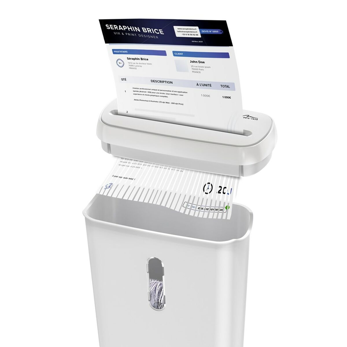 Paper Shredder Media Tech MT223 8 L