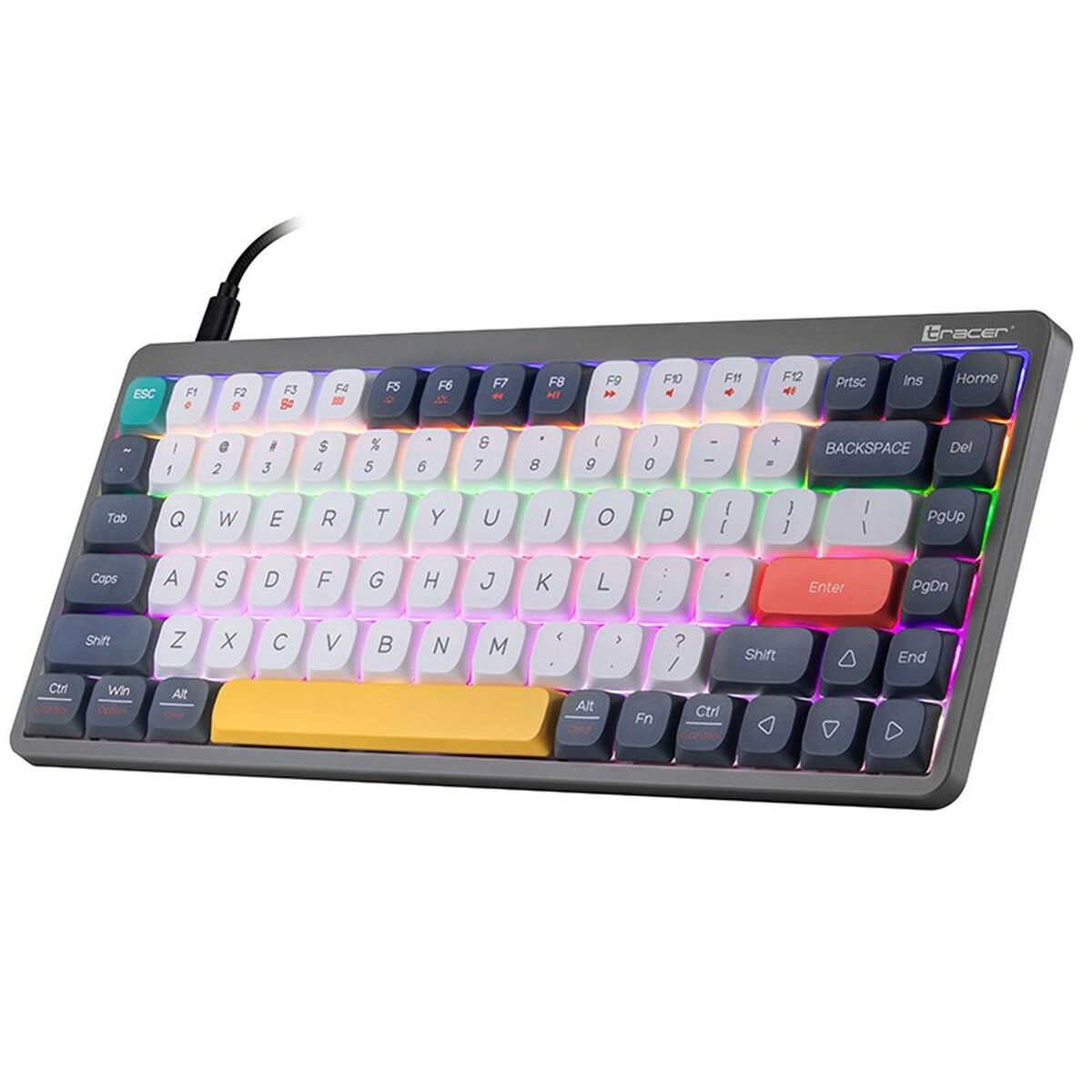 Mechanical keyboard Tracer TRAKLA47279 White Multicolour QWERTY