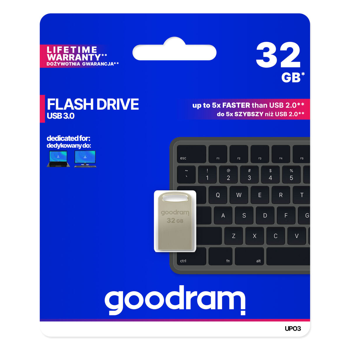 Pendrive GoodRam Executive Grey Silver 32 GB