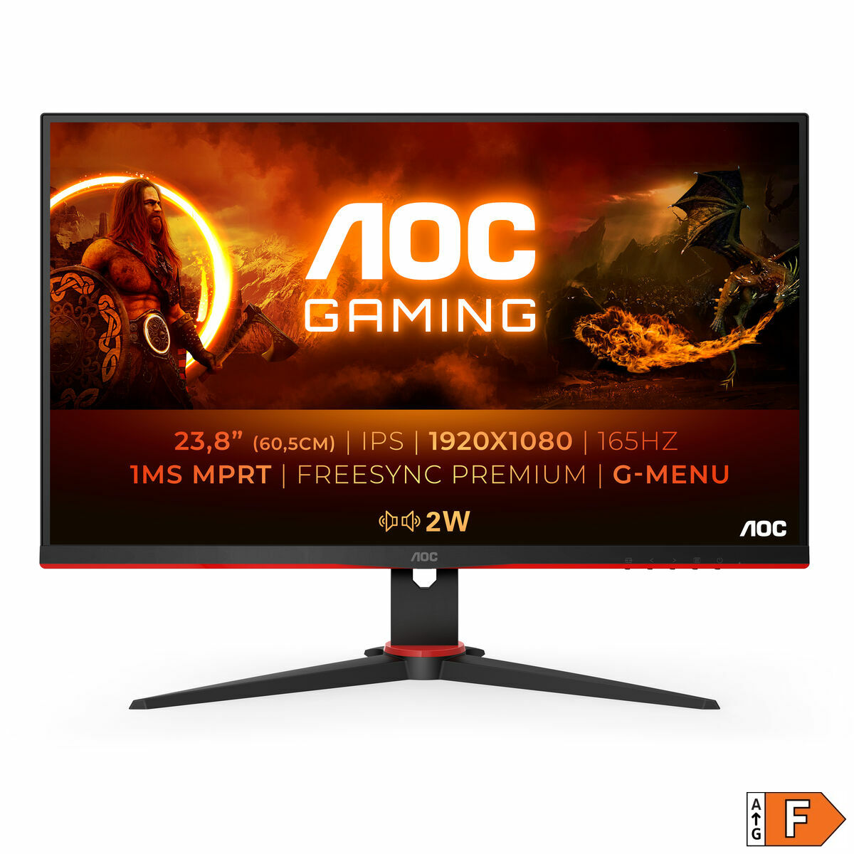 Monitor AOC 24G2SPAE/BK 23,8" LED IPS LCD Flicker free 165 Hz