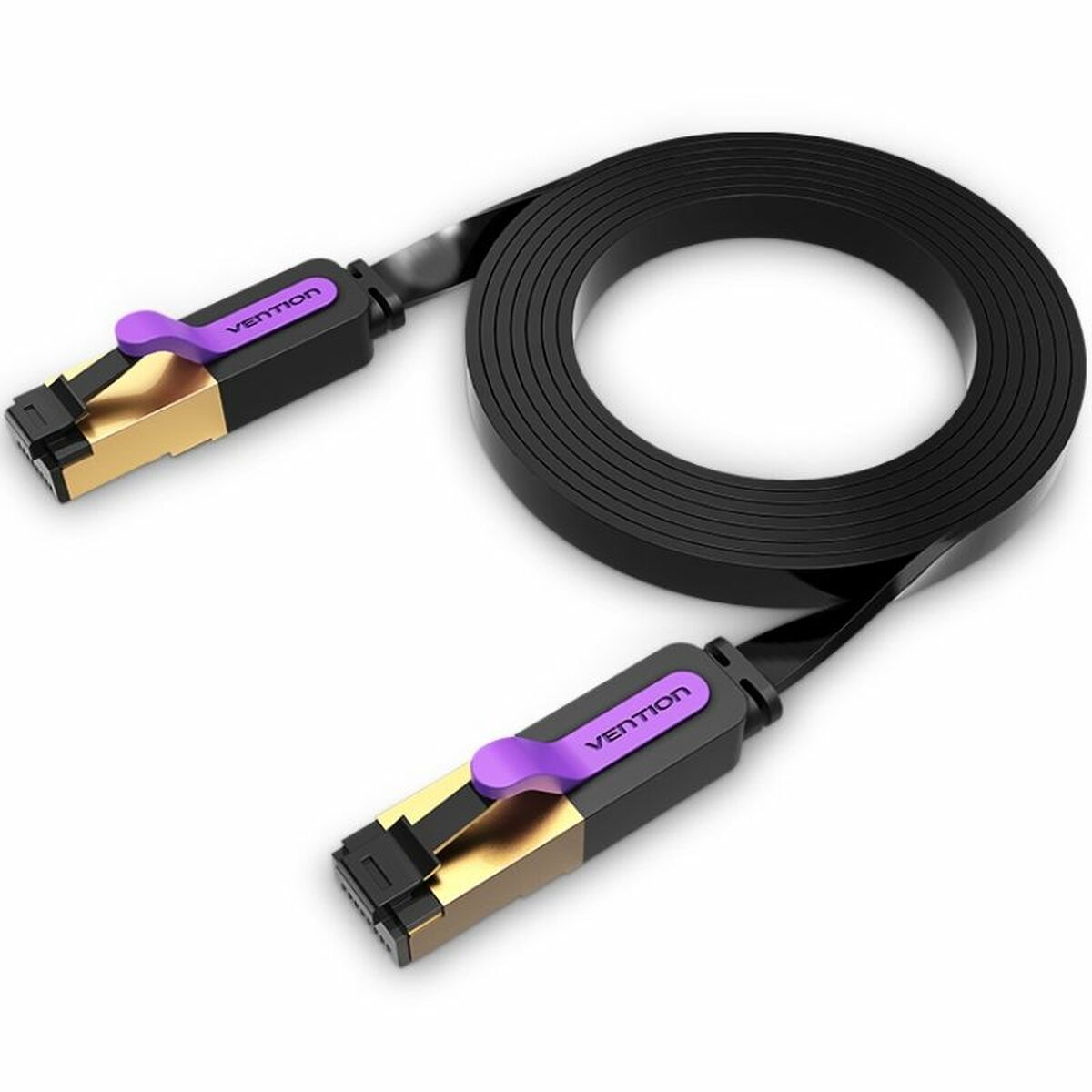 FTP Category 7 Rigid Network Cable Vention ICABJ Black 5 m