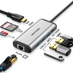 USB Hub Vention CNDHB Silver