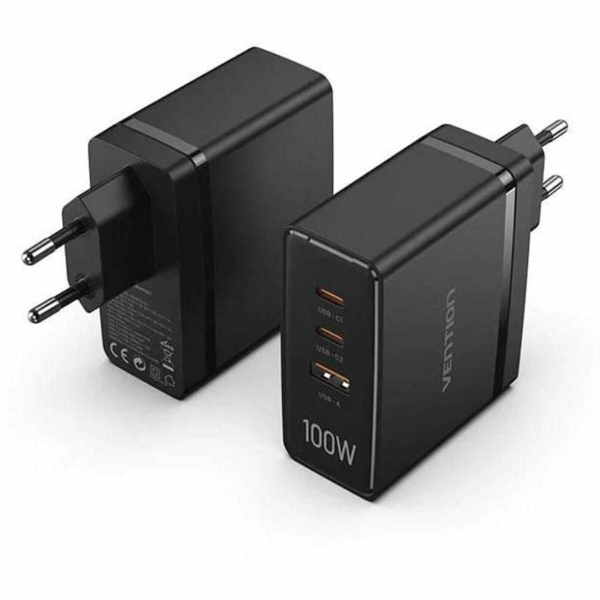 Wall Charger Vention FEGB0-EU Black 100 W (1 Unit)