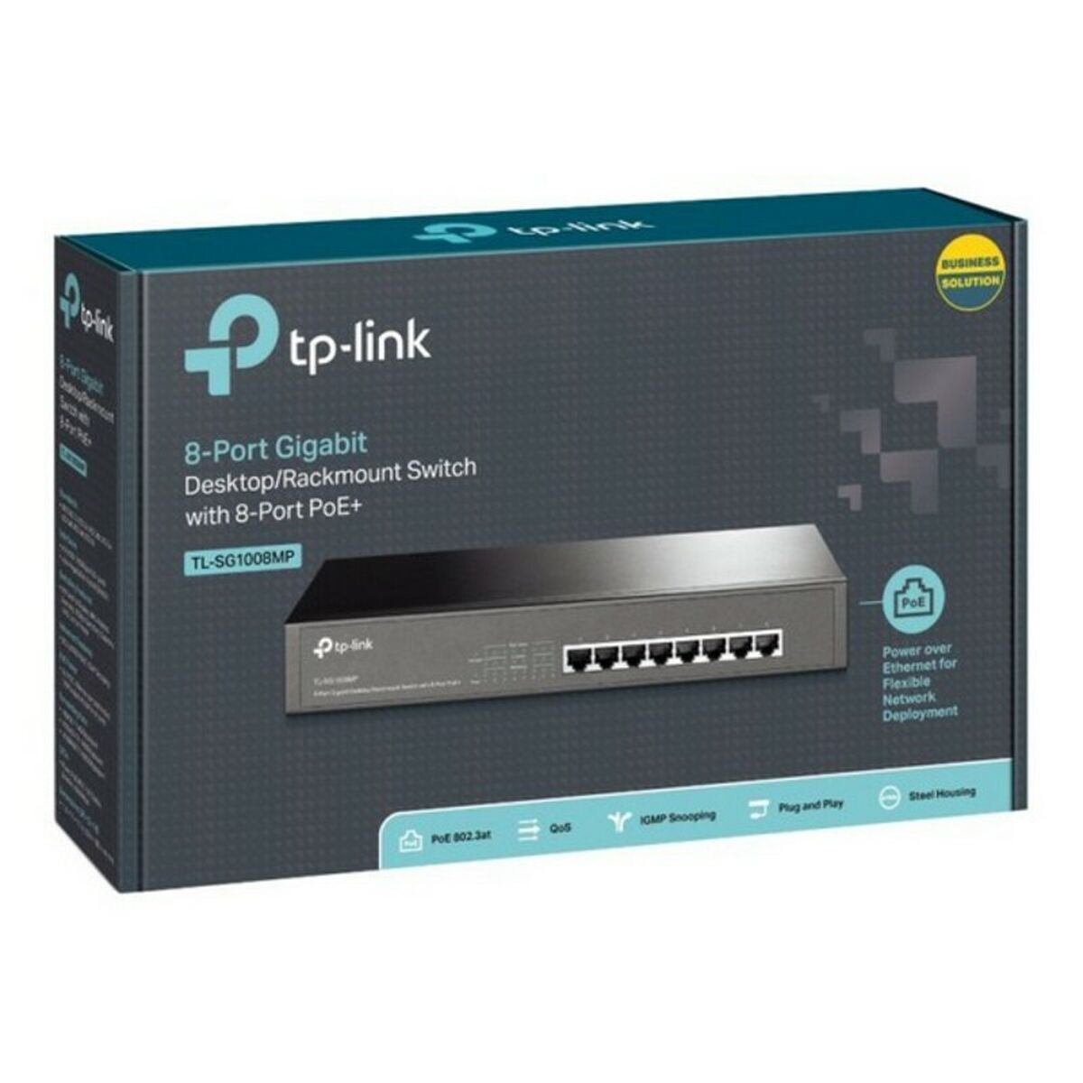 Cabinet Switch TP-Link TL-SG1008MP RJ45 PoE 16 Gbps Black