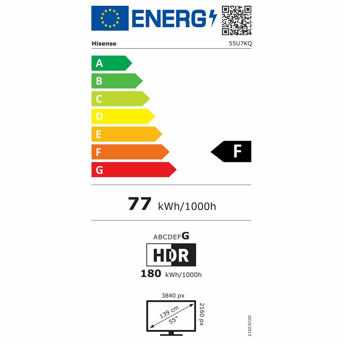 Smart TV Hisense 55U7KQ 4K Ultra HD 55" LED HDR Dolby Atmos