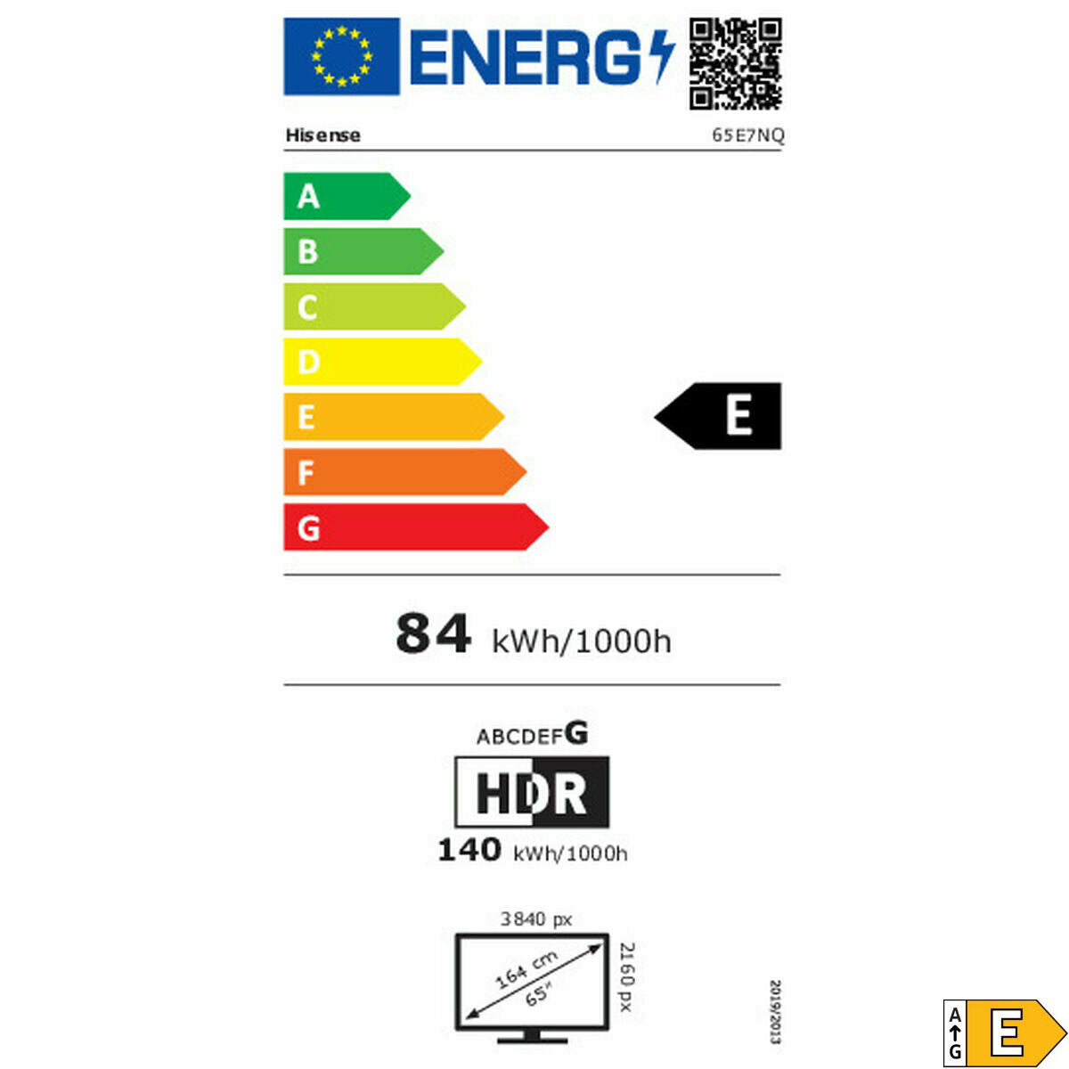 Smart TV Hisense 65E7NQ       65 65" 4K Ultra HD LED HDR QLED